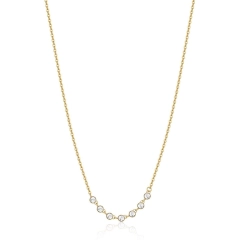 Brosway Collana Brosway in acciaio316L gold e cristalli BYM132