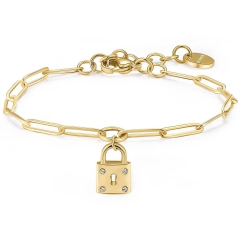 Brosway Bracciale lucchetto Brosway in acciaio gold BAH52