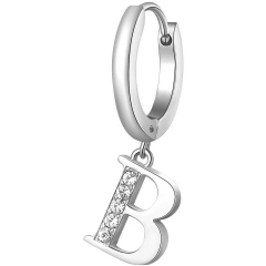 Brosway Orecchino Brosway Chakra in acciaio con lettera B BHKE058