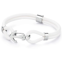 Brosway Bracciale Brosway in pelle, acciaio e Swarovski BRN22B