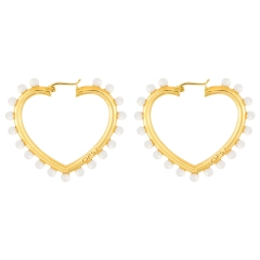 Ops Orecchini cuore Ops in ottone placcato oro 24kt OPS-LUX45