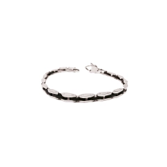 Aragonesi Bracciale uomo in acciaio anallergico con pvd nero BR1821