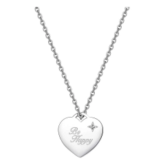 S'agapò Collana Con Cuore Da Donna In Acciaio Di Sagapò Be My Always SBM05