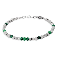 Sognami Uomo Bracciale pietre verde in acciaio Sognami Uomo BR4807