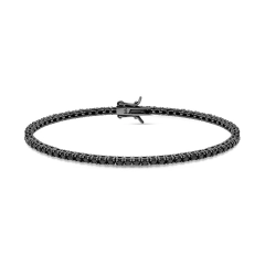 Simex Bracciale tennis nero uomo 1ONE AS1461B