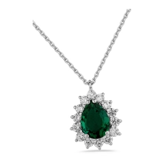 Eureka Future Diamonds Collana oro 9Kt lab grown diamond emerald Eureka GIR005S-9K/G3