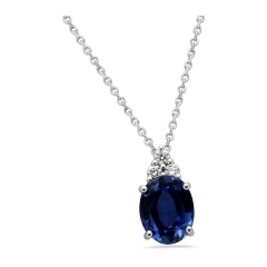 Eureka Future Diamonds Collana oro 9Kt lab grown diamond sapphire Eureka GIR019Z-9K/G2