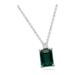 Eureka Future Diamonds Collana oro 9Kt lab grown diamond emerald Eureka GIR001S-9KT/G2