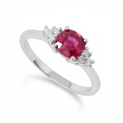 Eureka Future Diamonds Anello oro 9Kt con pietra lab grown ruby Eureka AN015R-9Kt/G2