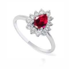 Eureka Future Diamonds Anello oro 9Kt lab grown diamond ruby Eureka AN005R-9KT/G3