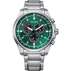 Citizen Orologio cronografo Citizen Eco Drive in acciaio AT1190-87X