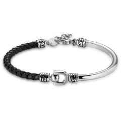 Brosway Bracciale Brosway Knocker in acciaio316L e pelle BKC14