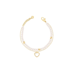 Ops Bracciale Ops in acciaio gold con sfere OPSBR-767