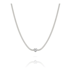 Ops Collana Ops in acciaio silver con cuore OPSCL-782