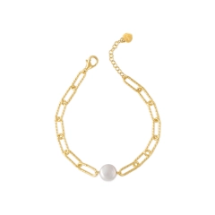 Ops Bracciale Ops in ottone placcato in Oro24K OPS-LUX214BR