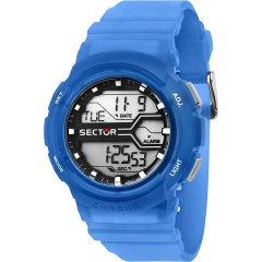 Sector Orologio ex-39 digitale in gomma azzurra R3251547002