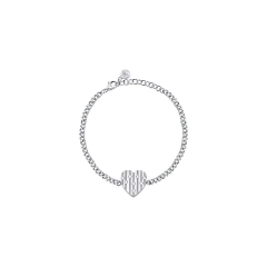 Morellato Bracciale Morellato in acciaio silver con cuore SAVA10