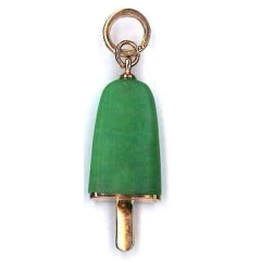 Ambrosini AMBROSINI JEWELS -  PENDENTE ARGENTO 925°  ghiacciolo finitura rosé pietra verde medio (29.5x13 mm)