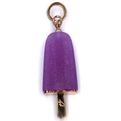 Ambrosini AMBROSINI JEWELS -  PENDENTE ARGENTO 925°  ghiacciolo finitura rosé pietra viola grande (26x15 mm)