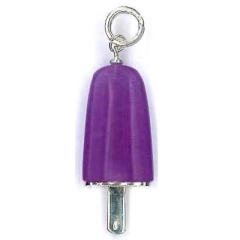 Ambrosini AMBROSINI JEWELS -  PENDENTE ARGENTO 925°  ghiacciolo finitura bianca pietra viola grande (26x15 mm)