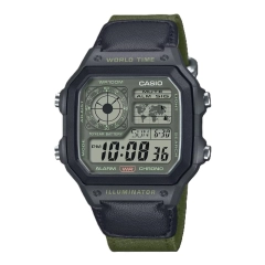 Casio CASIO SPORT Illuminator 5 Alarms Black Green - Future Classic