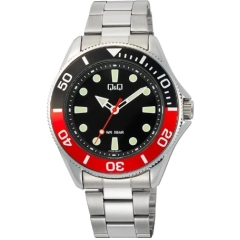Q&q Q&Q Mod. GENT DIVER BLACK & RED