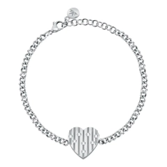 Morellato Bracciale Morellato in acciaio silver con cuore SAVA10