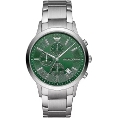 Emporio Armani Orologio con cronografo in acciaio inossidabile
