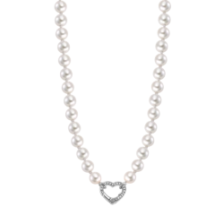 Lotus COLLANA CUORE LOTUS SILVER PEARLS LP3535-1/1 ARGENTO, DONNA