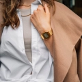 NEW VINTAGE BLUETOOTH®  SMARTPHONE LINK -  GOLD -  built-in accelerometer senses body movements + steps counter